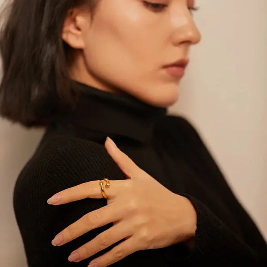 RAIA ring gold-plated - VULTRE