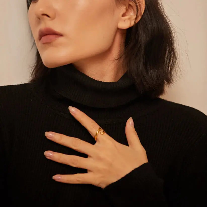 RAIA ring gold-plated - VULTRE