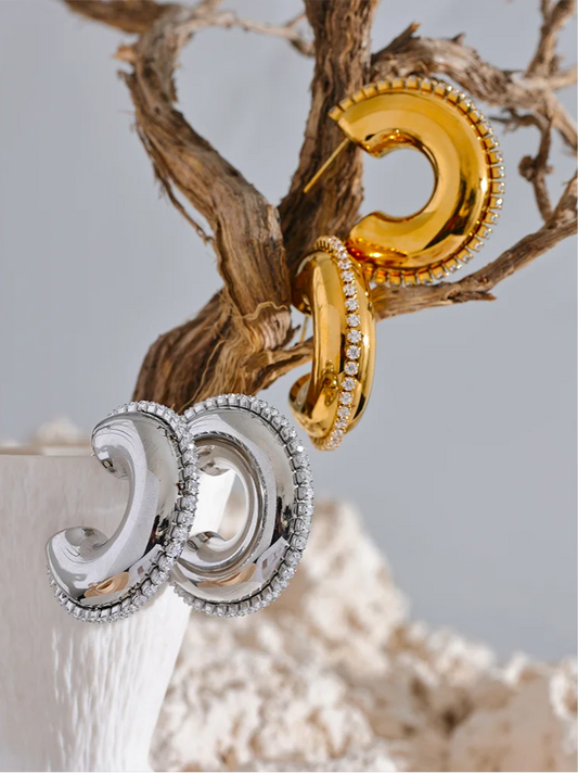 AURORA earrings silver-plated