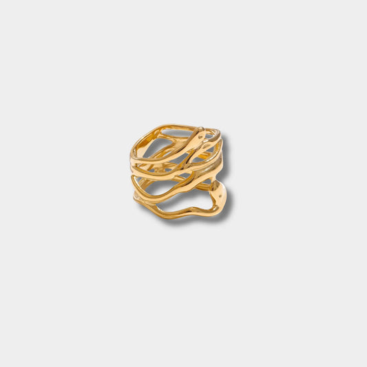 AMARA ring gold-plated - VULTRE