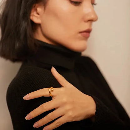 RAIA ring gold-plated - VULTRE
