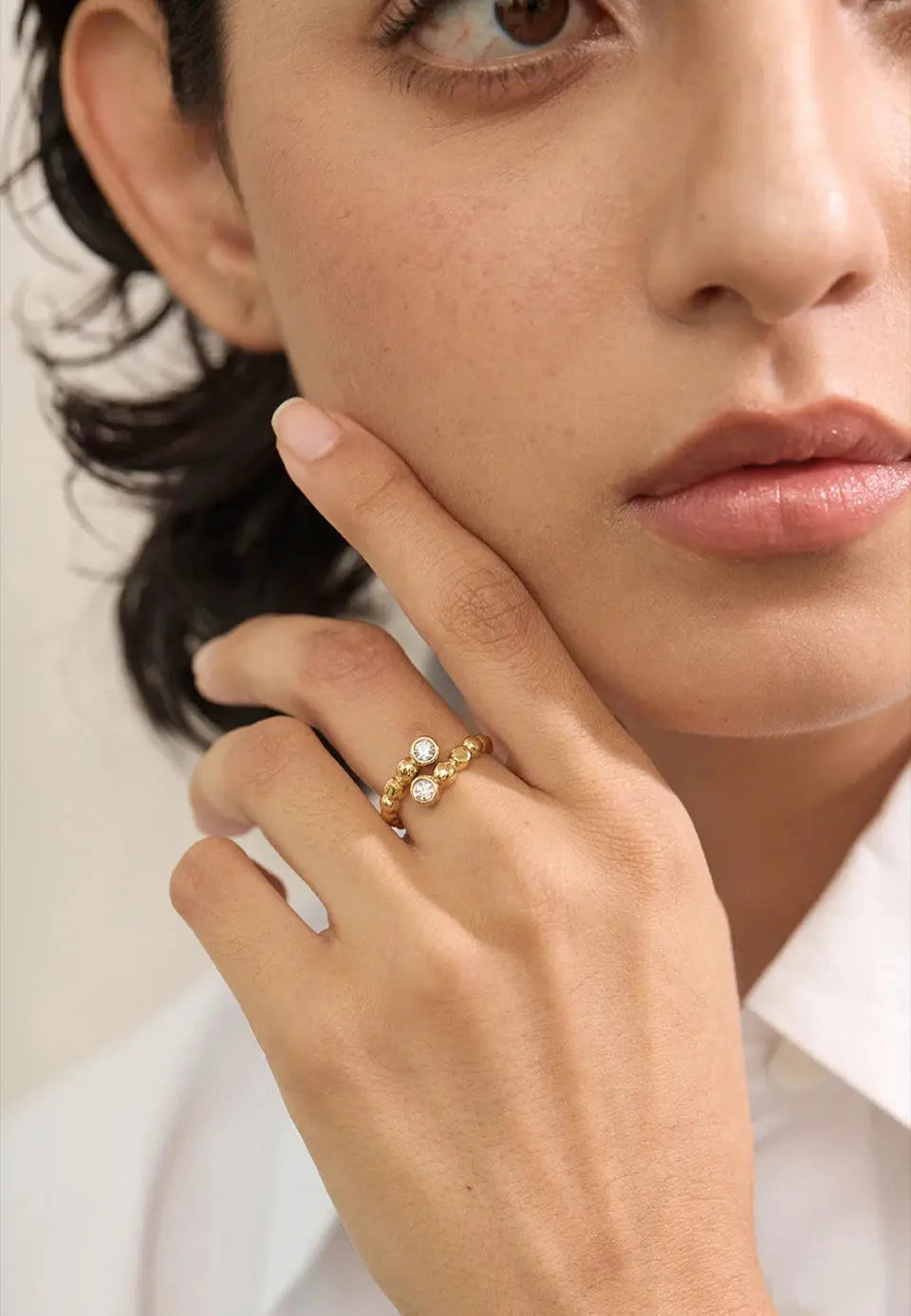 Yara ring gold-plated - VULTRE