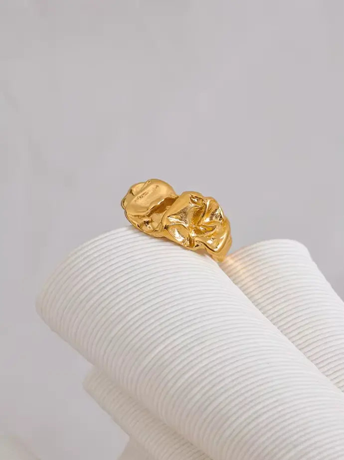 NYLA ring gold-plate - VULTRE