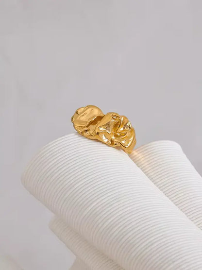 NYLA ring gold-plate - VULTRE